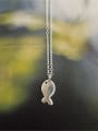 thumb 925 Sterling Silver Fish Minimalist Necklace 0