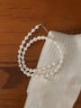 thumb 925 Sterling Silver Freshwater Pearl Round Minimalist Necklace 0