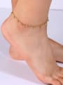 thumb Brass  Minimalist  Small Round Bead Anklet 1