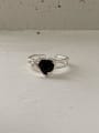 thumb 925 Sterling Silver Cubic Zirconia Heart Vintage Stackable Ring 0