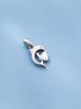 thumb 925 Sterling Silver Minimalist  Dolphin Heart Pendant 0