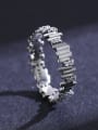 thumb 925 Sterling Silver Cubic Zirconia Geometric Classic Band Ring 2