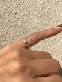 thumb 925 Sterling Silver Vintage Diagonal Tail   Stackable Ring 0