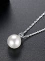 thumb Copper Imitation Pearl White Necklace 2