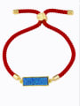 thumb Red rope Geometric Minimalist Adjustable Bracelet 3