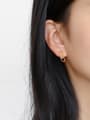 thumb Brass Rhinestone Geometric Minimalist Stud Earring 2