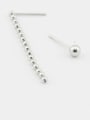 thumb 925 Sterling Silver Bead Round Minimalist Drop Earring 2