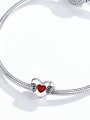 thumb 925 Sterling Silver With  White Gold Plated Minimalist Heart Pendants charms 2