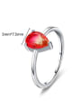 thumb 925 Sterling Silver Tourmaline Water Drop Classic Band Ring 3