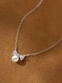 thumb 925 Sterling Silver Cubic Zirconia Bowknot Dainty Necklace 3
