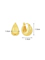 thumb Brass Geometric Minimalist Huggie Earring 2