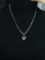 thumb Titanium Steel Smooth Heart Vintage Long Strand Necklace 0
