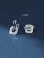 thumb 925 Sterling Silver Cubic Zirconia Geometric Dainty Drop Earring 3