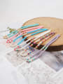 thumb Stainless steel Multi Color Polymer Clay Round Bohemia Necklace 0