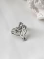 thumb 925 Sterling Silver Hollow  Cross Vintage Free Size Midi Ring 0
