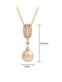 thumb Copper Cubic Zirconia White Geometric Dainty Necklace 2