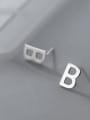 thumb 925 Sterling Silver Hollow Letter Minimalist Stud Earring 2