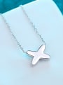 thumb Sterling Silver 0.28 CT Moissanite Letter X Dainty Pendant Necklace 2