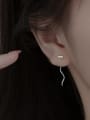 thumb 925 Sterling Silver Tassel Minimalist Drop Earring 1