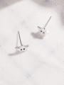 thumb 925 Sterling Silver Vintage  Smiley five-pointed star Stud Earring 3