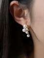 thumb 925 Sterling Silver Imitation Pearl Friut Grape Minimalist Stud Earring 1