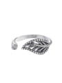 thumb 925 Sterling Silver Tree Vintage Hollow Leaf Band Ring 0