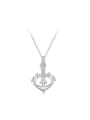 thumb 925 Sterling Silver Cubic Zirconia Anchor Dainty Necklace 0
