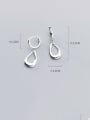 thumb 925 Sterling Silver With Platinum Plated Minimalist Water Drop Clip On Earrings 3