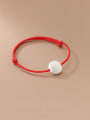 thumb 925 Sterling Silver Ball Minimalist Adjustable Red Rope Bracelet 0
