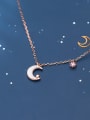 thumb 925 sterling silver shell  Simple Moon pendant necklace 1