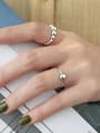 thumb 925 Sterling Silver Smooth Round Minimalist Free Size Midi Ring 2