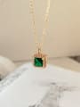 thumb 925 Sterling Silver Cubic Zirconia Green Necklace 1