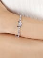 thumb Stainless steel Cubic Zirconia Butterfly Dainty Adjustable Bracelet 1