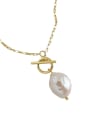thumb 925 Sterling Silver Freshwater Pearl Irregular Vintage Necklace 4