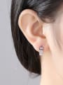 thumb Brass Cubic Zirconia Geometric Classic Stud Earring 1