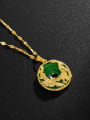 thumb Alloy Green Round Trend Necklace 2