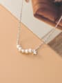 thumb 925 Sterling Silver Fashion simple temperament pearl Necklace 1