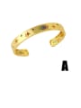 thumb Brass Cubic Zirconia Geometric Vintage Bracelet 0