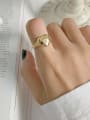 thumb 925 Sterling Silver Fancy English Heart Vintage Free Size Midi Ring 0