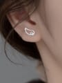 thumb 925 Sterling Silver Wing Minimalist Stud Earring 1