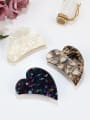 thumb Cellulose Acetate Minimalist Heart Zinc Alloy Jaw Hair Claw 0
