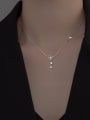 thumb 925 Sterling Silver Cubic Zirconia Butterfly Minimalist Lariat Necklace 2