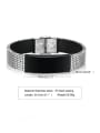 thumb Stainless steel Leather Geometric Hip Hop Bracelet 4