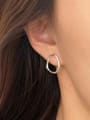 thumb 925 Sterling Silver Geometric Minimalist Stud Earring 2