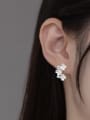 thumb 925 Sterling Silver Flower Cute Stud Earring 1