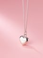 thumb 925 Sterling Silver Smooth Heart Minimalist Necklace 3