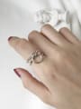 thumb 925 Sterling Silver Minimalist  Hollow Round Free Size Ring 1
