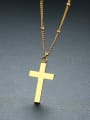 thumb Stainless Steel With Gold Plated Simplistic Smooth Cross Necklaces 2