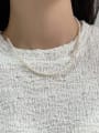 thumb 925 Sterling Silver Freshwater Pearl Irregular Minimalist Necklace 1