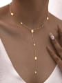 thumb Stainless steel Tassel Minimalist Lariat Necklace 0